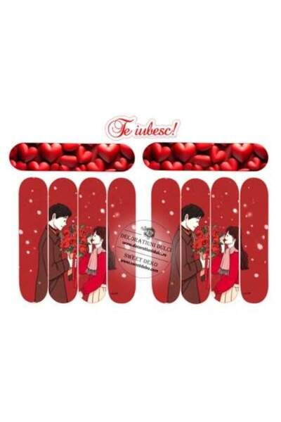 Decoratiuni Dulci Eclair decor | Meeting and red roses - CUT-OUT sweet paper ...