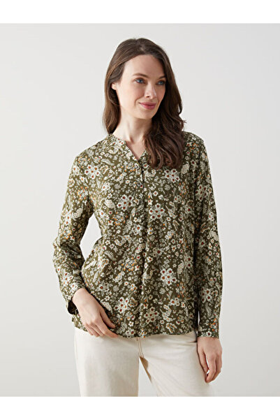 LC Waikiki بلوزة نسائية مطرزة بياقة روبا من UZG STORE للنساء الأنيقات