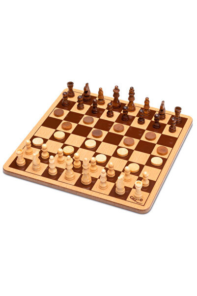 Generic Cairo - Metal Chess and Checkers Box (FSC Wood)