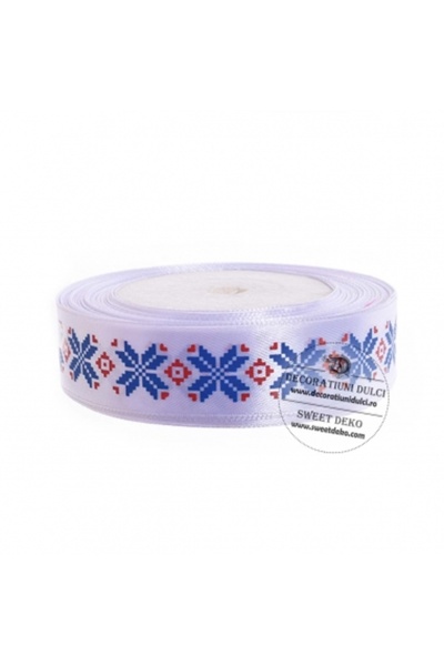 Decoratiuni Dulci Banda motiv popular, model cruce albastra (2.5cm)
