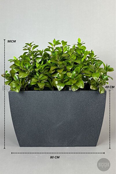 BİÇİÇEK Yapay Manolya Bitkisi Kare Saksıda Dış Mekan