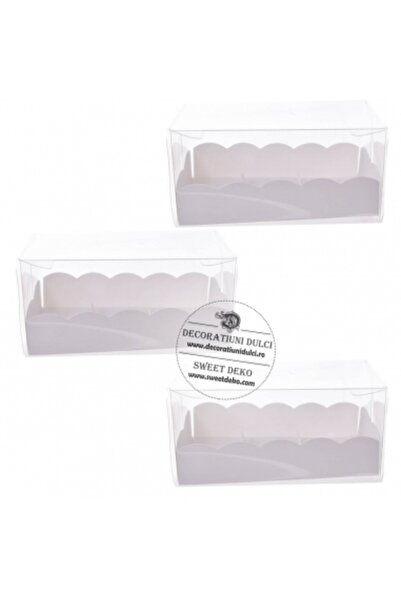Decoratiuni Dulci Small plastic box with cardboard interior (10pcs.)
