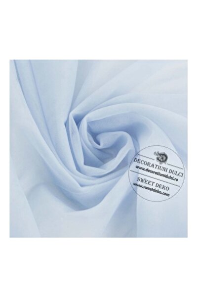 Decoratiuni Dulci Tiul albastru deschis - 1,60m latime