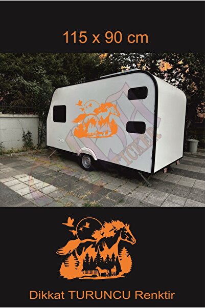 EYBA STİCKER Horse Farm Landscape Sun 115X90