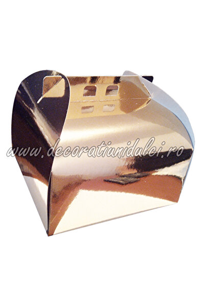 Decoratiuni Dulci Cutie tort aurie patrata - 27x27 см