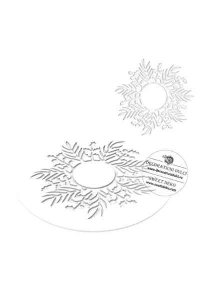 Decoratiuni Dulci Ghirlanda decor dantelat silicon MAT | coronita Silikomart