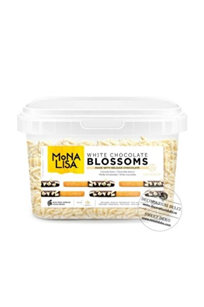 Decoratiuni Dulci Blossom, bucle din ciocolata alba Callebaut