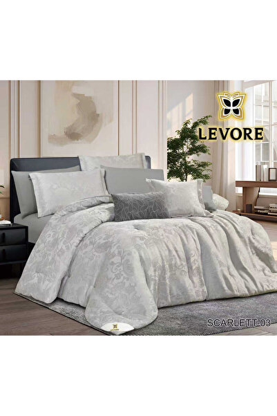 Levore مفرش ليفوري 8قطع نفرين جاكار فاخر ملكي ناعم الملمس SCARLETT-03