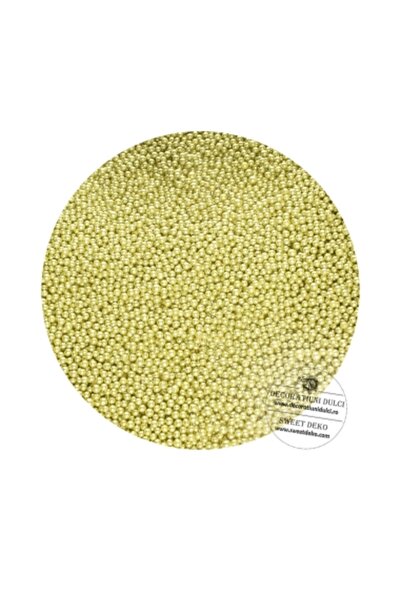 Decoratiuni Dulci Перлута от захар 3 мм металик маслинено злато (100 гр.)