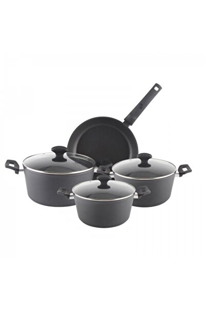 Zilan 7-piece aluminum pot set ZLN-3277, induction compatible, glass lids, no...