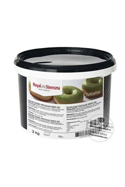 Decoratiuni Dulci Glazura flexibila cu aroma de fistic | Souplesse Pistachio 3kg