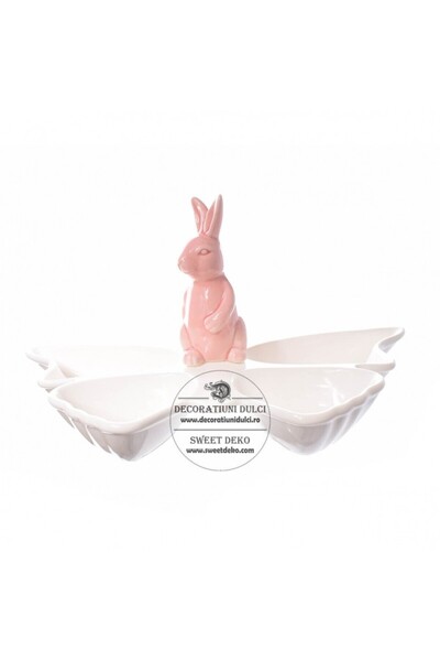 Decoratiuni Dulci Decor iepuras din portelan - Baby Blue