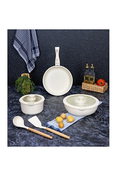 Zilan Set vase gatit ZLN0965, 8 piese, 5 straturi, ceramica, miez aluminiu, c...