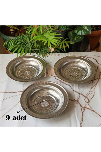 DMT COPPER HOME 18 cm 9 Pcs Chrome Steel Beyran and Dinner Plate – 430 Qualit...