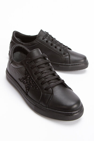PASSAGE SHOES Women's Genuine Leather Casual Sports Shoes 2082 Black