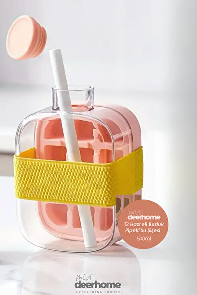 MCA Deerhome New Generation Ice Mold with Straw Flask Ice Mold Retro Water Bo...