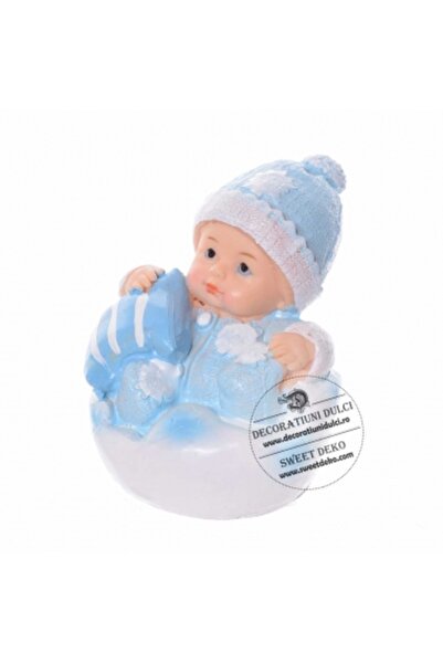 Decoratiuni Dulci Topper din rasina baietel cu pernuta in brate