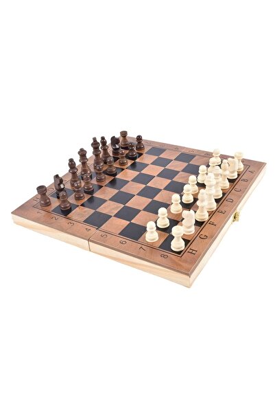My modern game 3-in-1 Foldable Wooden Chess Set – Chess, Checkers, and Backga...
