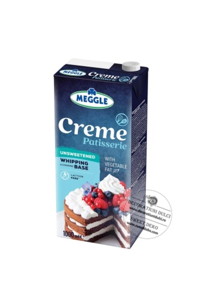 Decoratiuni Dulci Crema vegetala FARA ZAHAR Meggle 1L.