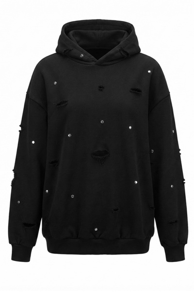 MATISH Oversized Unisex Distressed Hoodie