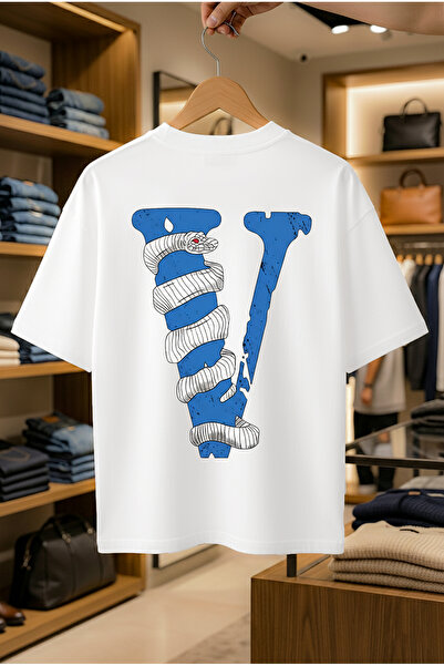 CC STORE Summer Short Sleeve T-Shirt Anti-Sweat Cotton Printed T-Shirt Snake V