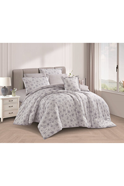 Levore Elaenore 8-piece Cotton bedspread, 100% soft, floral pattern, double-s...