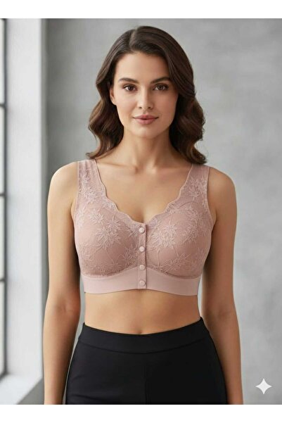 Sudem Lazer Kesim Sütyen Önü Düğmeli Dikişşiz Görünmez Agraflı Pedli Askılı H...