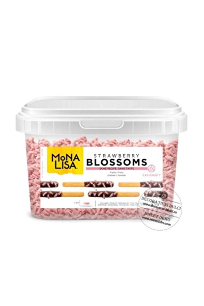 Decoratiuni Dulci Blossom, bucle din ciocolata cu aroma de capsune