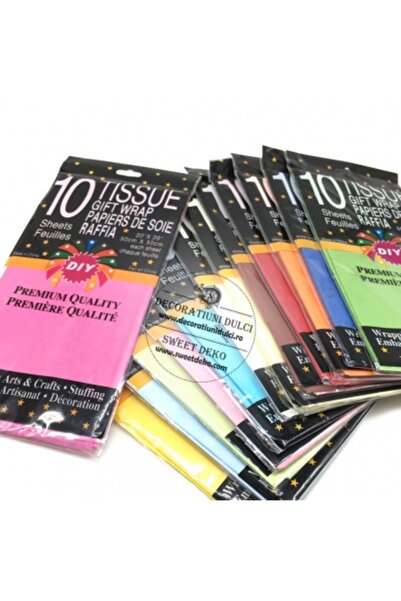 Decoratiuni Dulci Hartie de matase, Подаръчна прехлупен Tissue - Alba