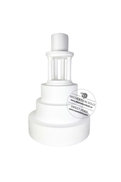 Decoratiuni Dulci Macheta tort 4 etaje si coloane | 82 см през цялото време