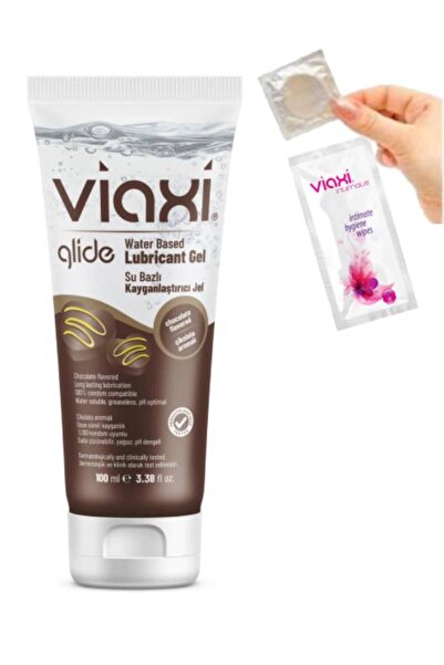 Viaxi Glide Su Bazlı Çikolata Aromalı Kayganlaştırıcı Masaj Jel 100 ml+Genita...