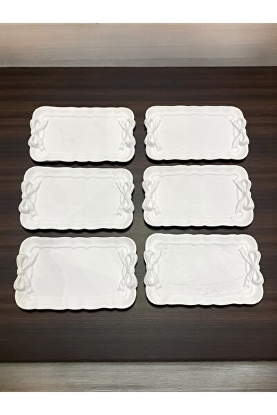 magnocandles Dekoratif Fiyonklu 10 Adet Taş Boyama Tabak, Sunum Tabağı Atölye...