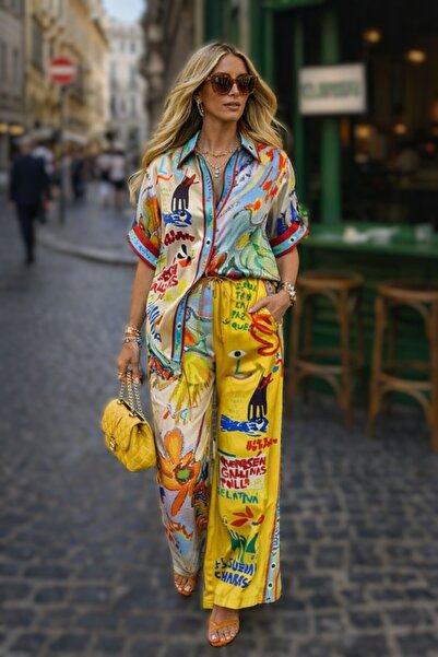 ANBLYs COLLECTION Kruvaze Shirt and Pants Silk Mixed Imported Hawaiian Fabric...