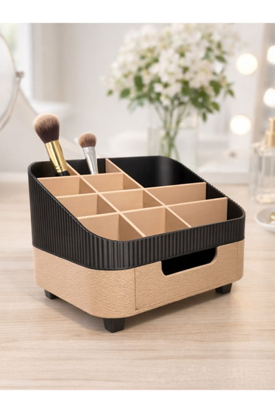 ASİL3DDESİGN منظم متعدد الأغراض للمكياج والمجوهرات مع أدراج