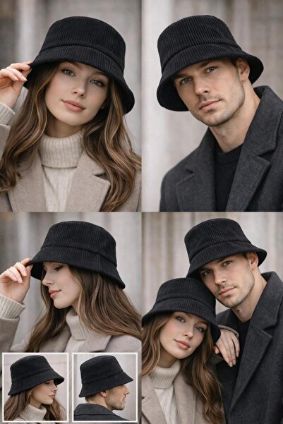 kuru Καπέλο Bucket με βελούδινη υφή – Μαλακό ύφασμα, κομψό και άνετο μοντέλο ...