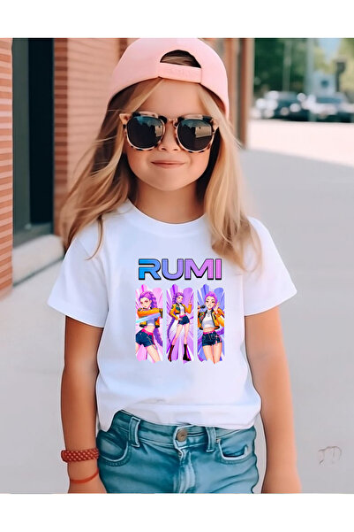 lovver Huntrix Kpop Demon Hunter Rumi Designed Cotton Premium Printed Kids T-...