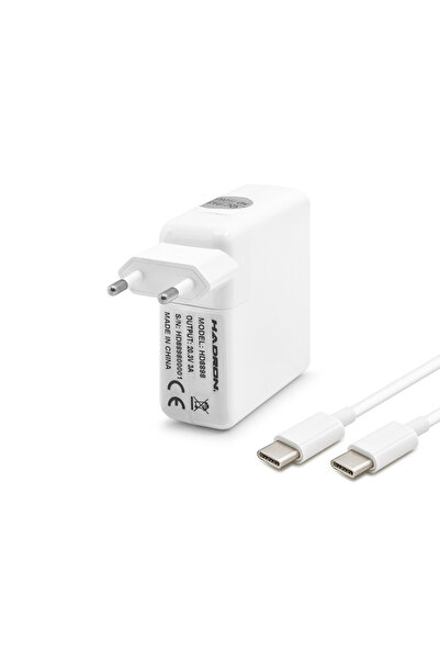 Skygo Laptop Adaptörü 60W 20.3V 3A Type-c Macbook Dell Asus Beyaz HD8898