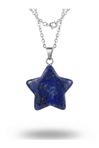 Leerybee Star Cut Natural Stone Steel Colorfast Pendant and Chain - Special C...
