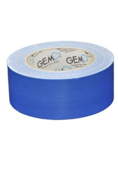 GEM - شريط لاصق قماشي/قماشي فاخر 50 مم × 25 م - أزرق داكن
