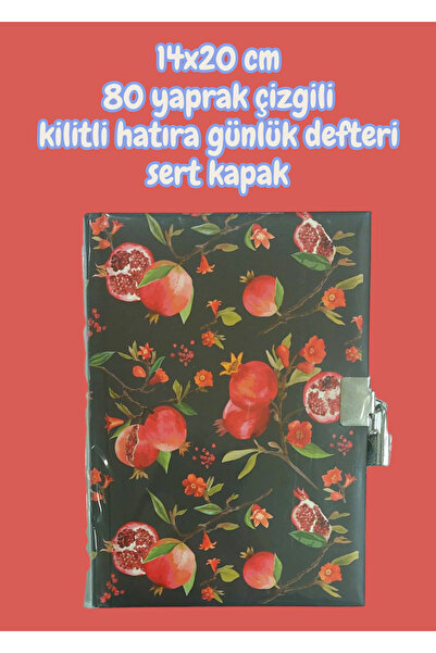 SEYFİKİRTASİYE 14x20 cm 80 listova Prugasto suvenir dnevnik sa zatvaračem tvr...