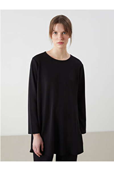 LC Waikiki Modanova Sezon Indigo B Tie-Detail Yaka D Patterned Women's Tunic