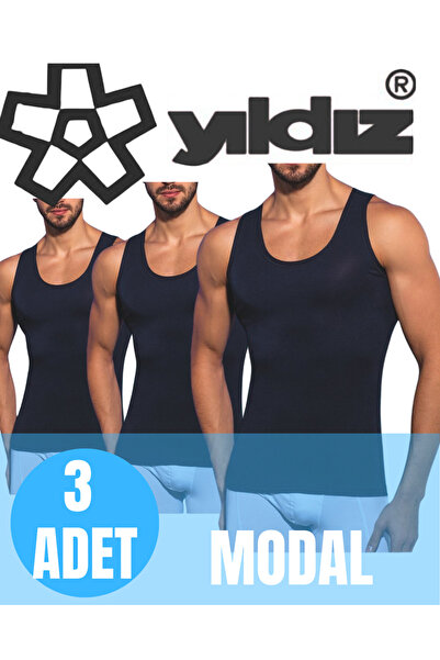 CHARM Yıldız Men's 3-Piece Modal Undershirt