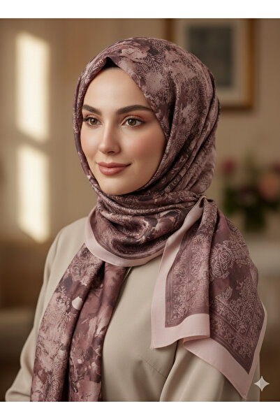 REMOMODA Patterned Floral Model Shawl Italian Soft Shawl High Quality