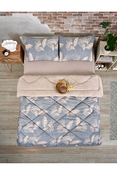 MUK's Premium Çift Taraflı Welsoft Yorgan Seti Özel Çantalı Çift Kişilik 50x7...