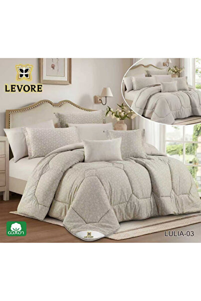 Levore Livory 8-piece bedspread set, 100% Cotton , soft, double-sided floral ...