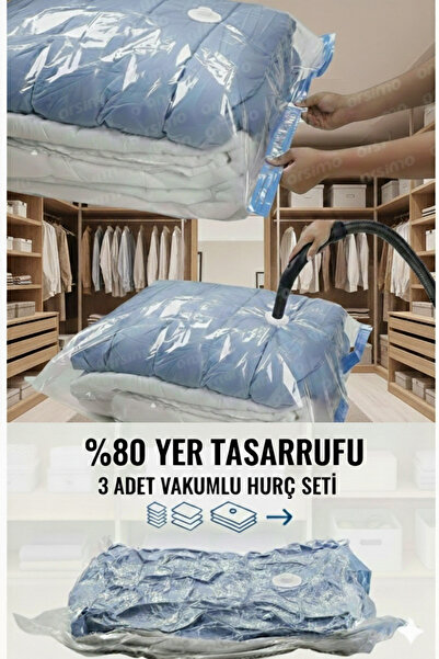 gogidigo aradığın o 3 Adet 50x70cm Vakumlu Hurç Yorgan Hurcu Valiz Düzenleyic...