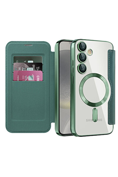 Techsuit Husă SmartMag pentru Samsung Galaxy S24 Plus, verde