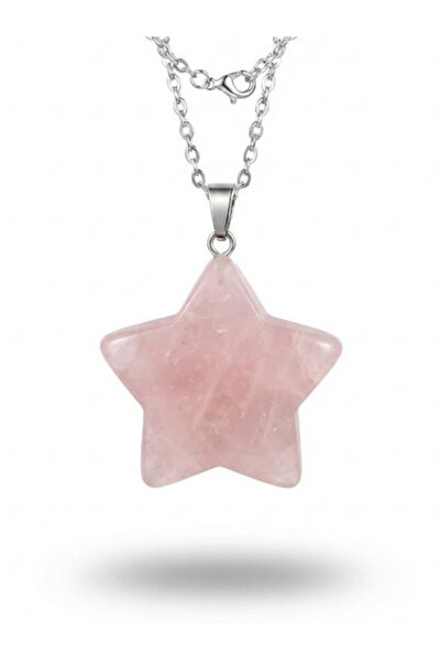 Leerybee Star Cut Natural Stone Steel Colorfast Pendant and Chain - Special C...