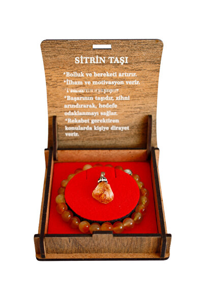 taru pasaj Abundance and Prosperity Stone Citrine Set – Boxed Bracelet and Ra...