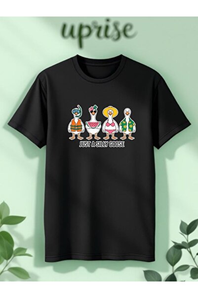 Vordevia Just a Silly Goose Printed Cotton Oversize T-Shirt